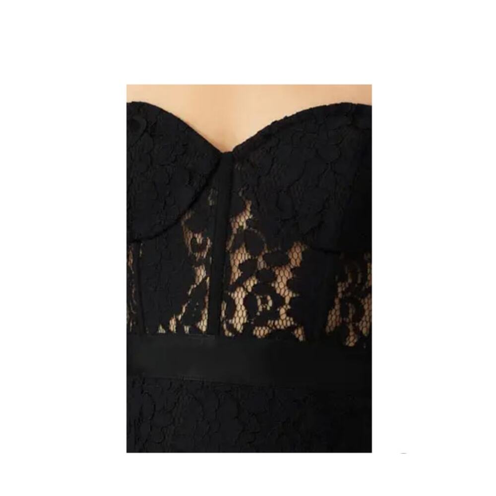 Fame‎ & Partners Black Lace Mariposa Dress Knee Length Size 2 - Picture 10 of 12